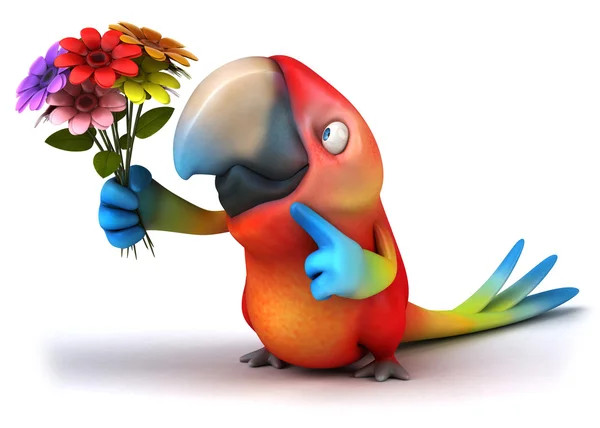 Zabawa papuga — Zdjęcie stockowe