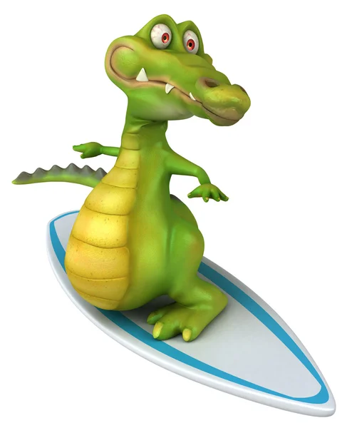 Krokodýl surfování — Stock fotografie
