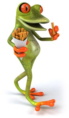 Frog 3d animated clipart