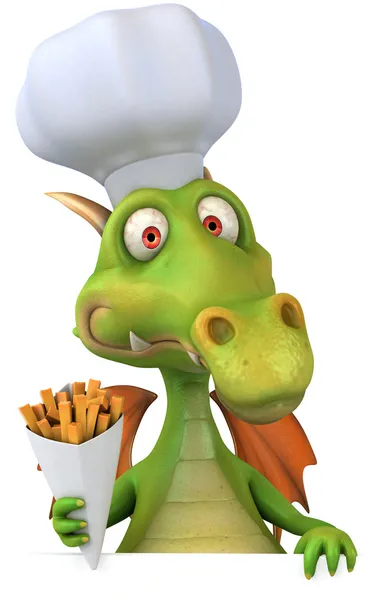 Dragon chef illustration 3D — Photo