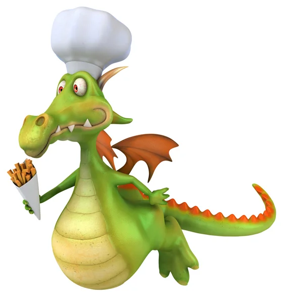 Dragón chef 3d ilustración —  Fotos de Stock