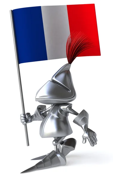 Robot avec drapeau France — Photo