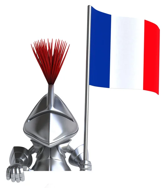 Robot z flaga Francji — Zdjęcie stockowe