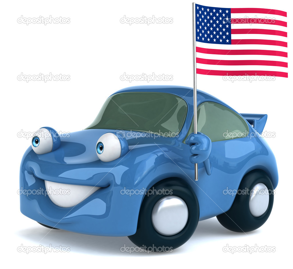 Car with flag Stock Photo by ©julos 49511707