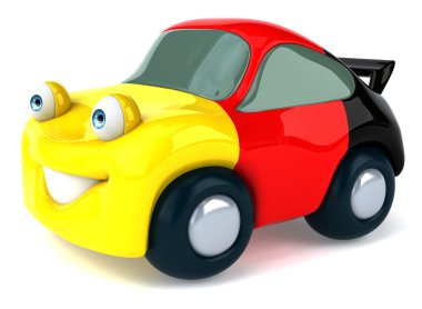 Araba üzerine Alman bayrağı ile