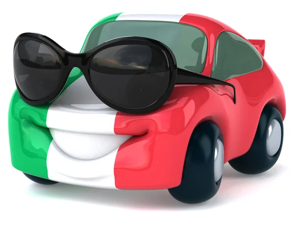 Samochód z włoskiej flagi na to — Zdjęcie stockowe