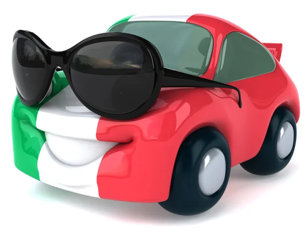 Auto met Italiaanse vlag op het — Stockfoto