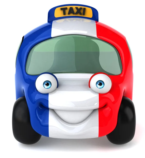 Car with french flag on it — Stock Photo, Image