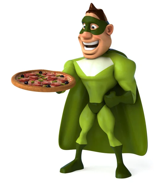 Superhero in green — Stock Photo, Image
