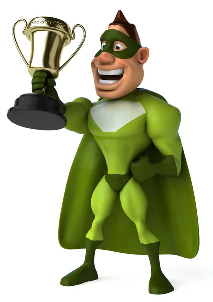 Superhero in green — Stock Photo, Image