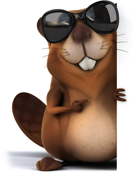 Beaver in sunglasses — Stock Photo, Image