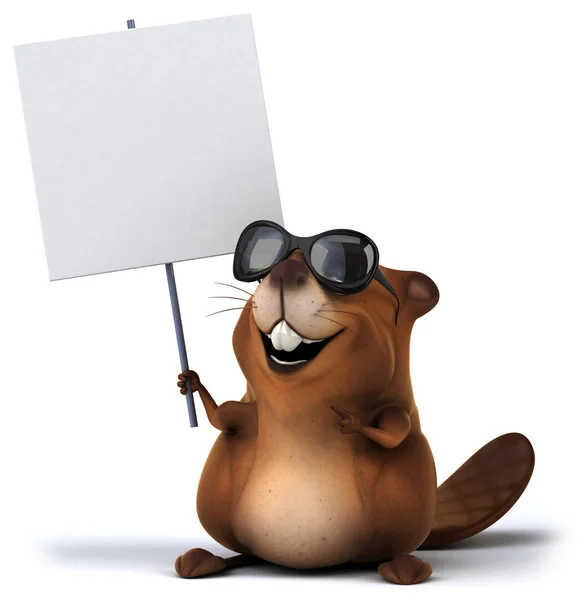 Beaver in sunglasses — Stock Photo, Image