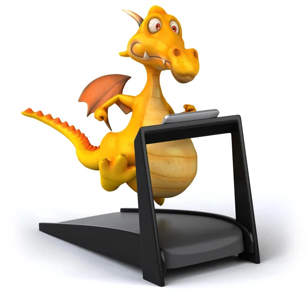 Dragon on treadmill — Stock Photo, Image