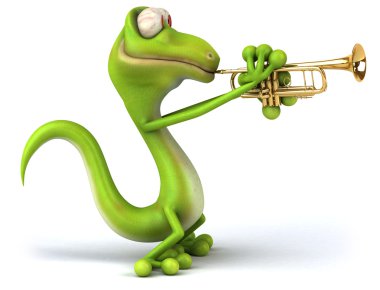 kertenkele oynarken trompet