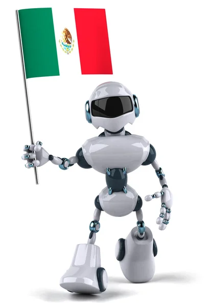 Robot with Mexican flag — Stock Photo, Image