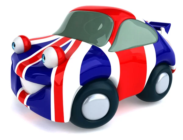 Car colored as British flag — Stock Photo, Image