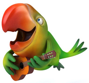 papağan gitar ile eğlenceli bir