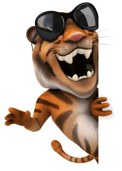 Tigre divertido em óculos de sol — Fotografia de Stock
