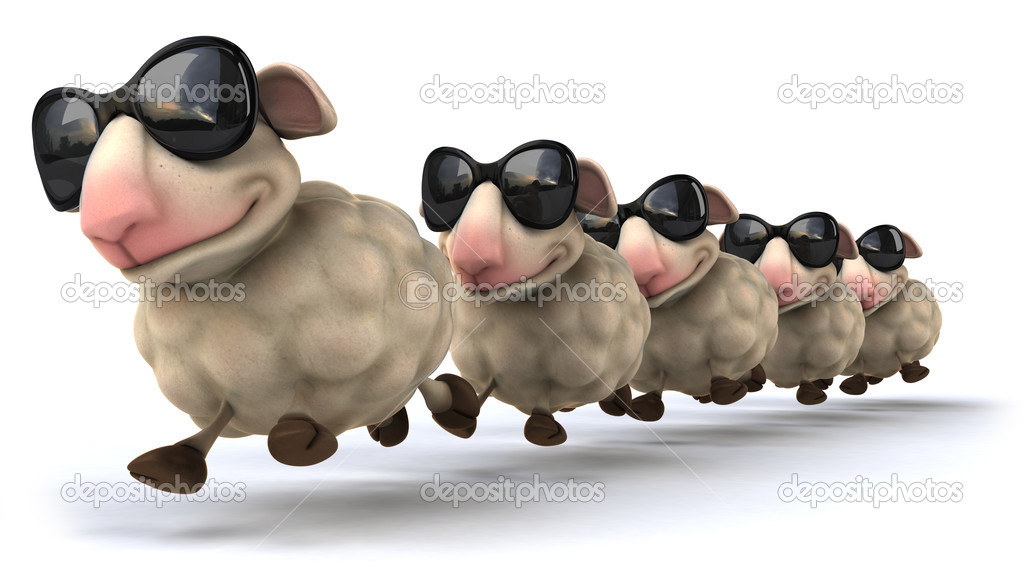 sheep with sunglasses