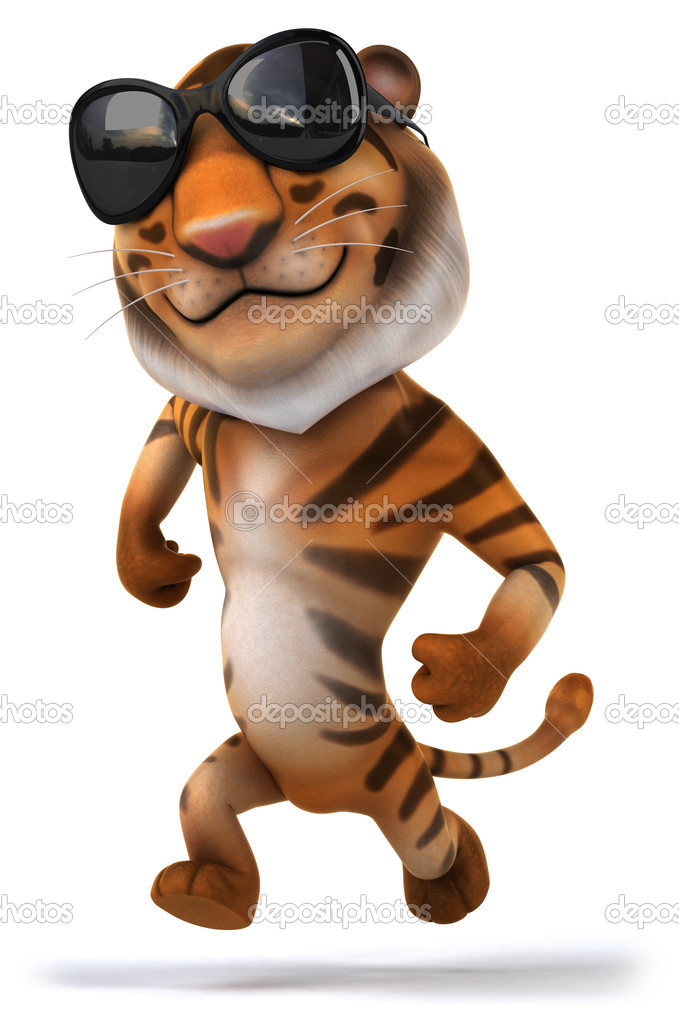 Fun tiger in sunglasses