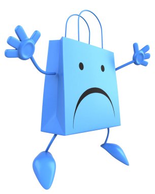 üzgün alışveriş çantası