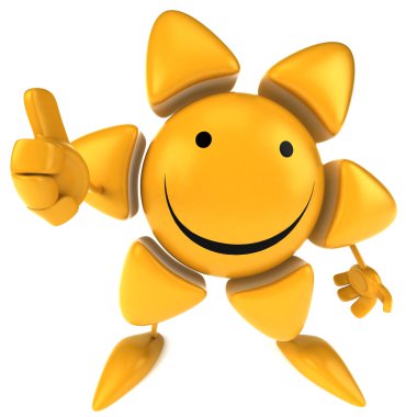 Güneş yukarı hareketi ile eğlenceli bir