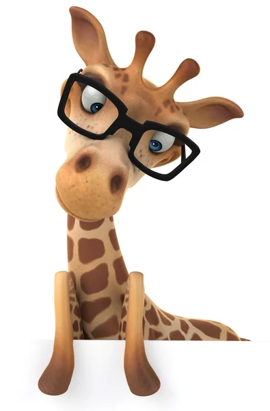 Girafa divertida em óculos — Fotografia de Stock