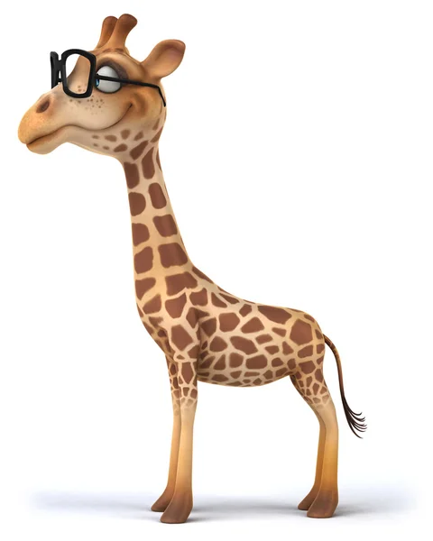 Spaßgiraffe in Brille — Stockfoto