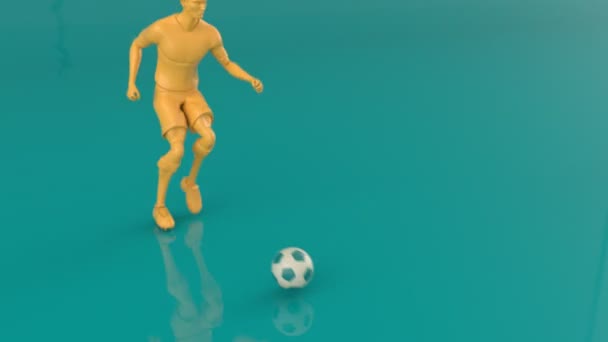 Дизайн Движения Футбольной Игры — стоковое видео