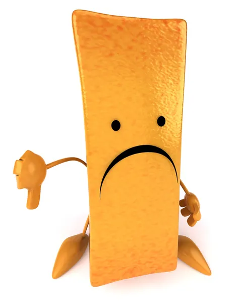 Sad French fry thumb down — Stock Photo, Image