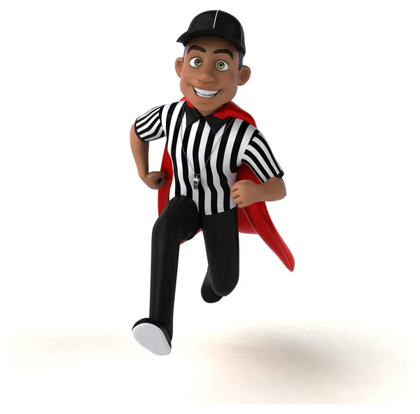 Fun Illustration American Referee Character — Stock Photo, Image