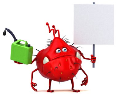 Yağlı eğlence mikrobu - 3D İllüstrasyon