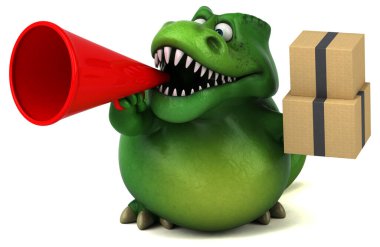 -3d çizim ile eğlenceli dinozor kutuları