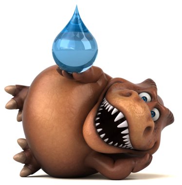 Eğlenceli Trex ile damla - 3d çizim