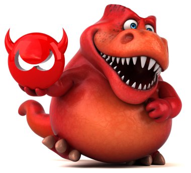 Virüs - 3d çizim ile eğlenceli dinozor