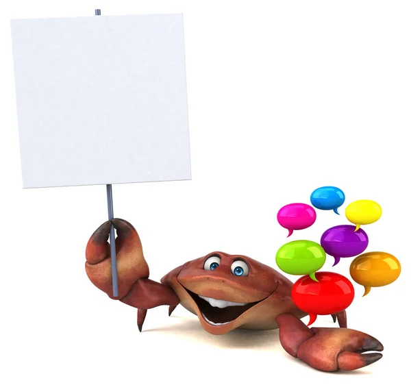 Fun Crab Bubbles Illustration — Stock Photo, Image