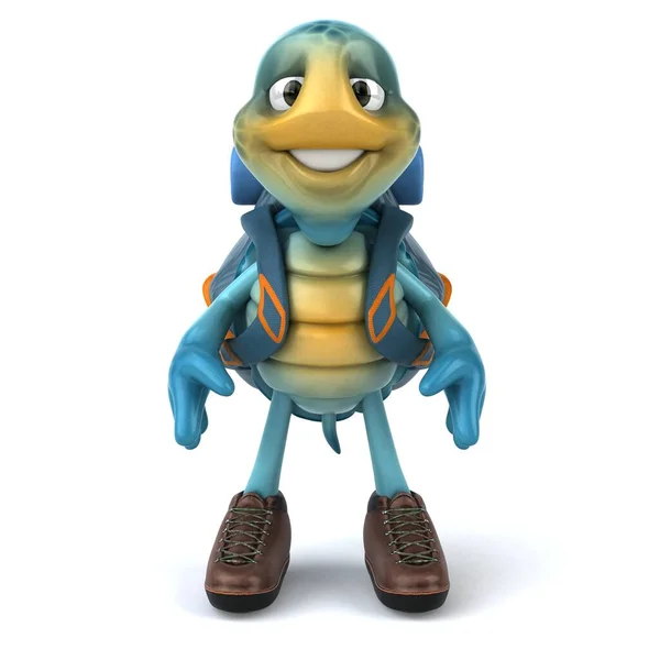 Zabawa Ilustracja Niebieskiego Żółwia — Zdjęcie stockowe