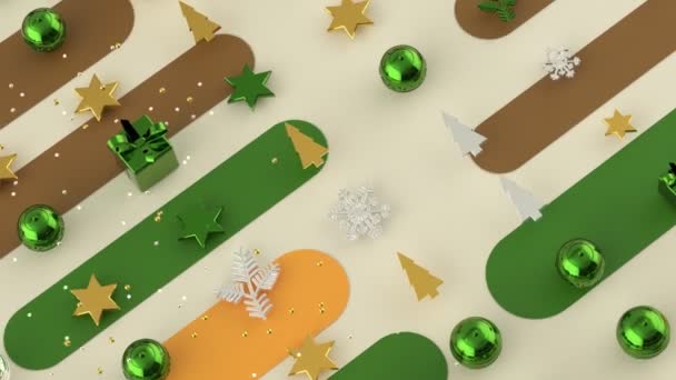 Motion Design Christmas Icons Animation — Stock Video