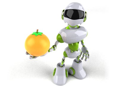 Portakallı Robot - 3D Görüntü