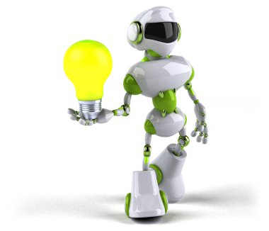 Lambalı Robot - 3D İllüstrasyon