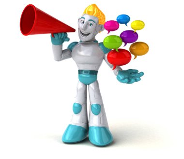 Kabarcıklı Robot - 3d Görüntü