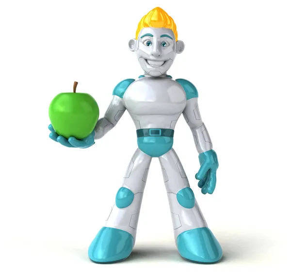 Ρομπότ Μήλο Εικονογράφηση — Φωτογραφία Αρχείου