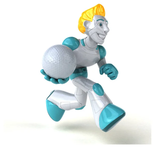 带球机器人3D — 图库照片