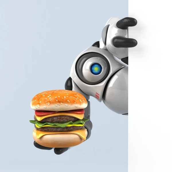 Robot Burger Illustration — Stock Photo, Image