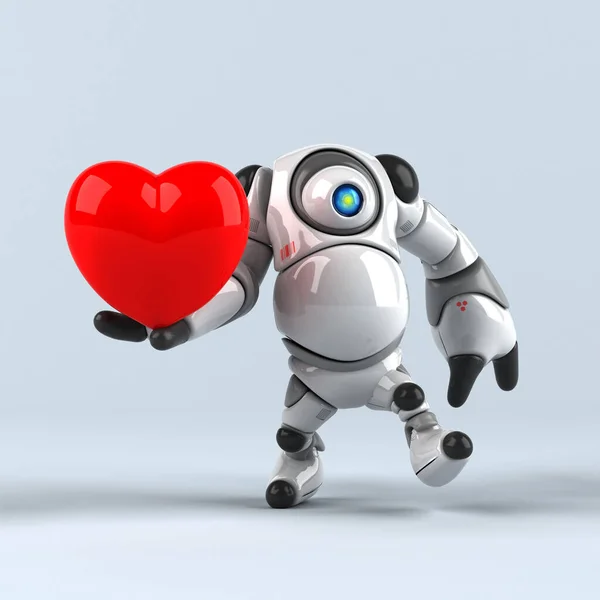 Robot Con Corazón Ilustración — Foto de Stock