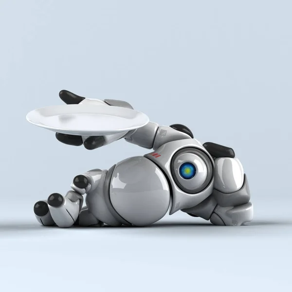 Robot Met Bord Illustratie — Stockfoto