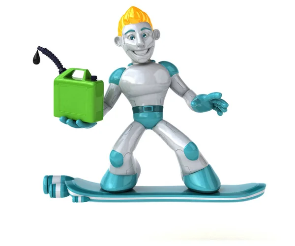 Green Robot Oil Illustration — Stock Photo, Image