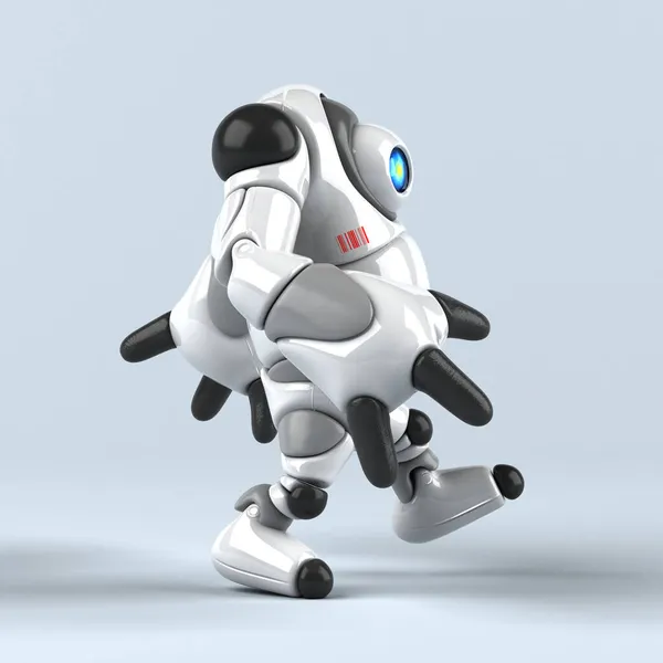 Big Robot Character Illustration — Stok Foto
