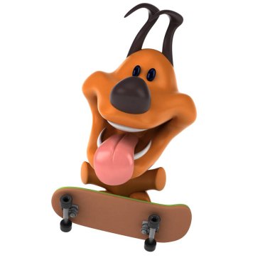 Eğlenceli köpek patencisi - 3D Görüntü