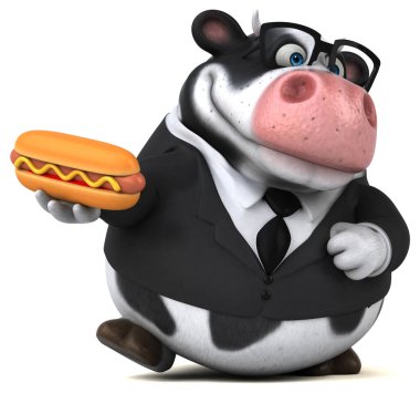 Hotdog ile Eğlenceli - 3d İllüstrasyon